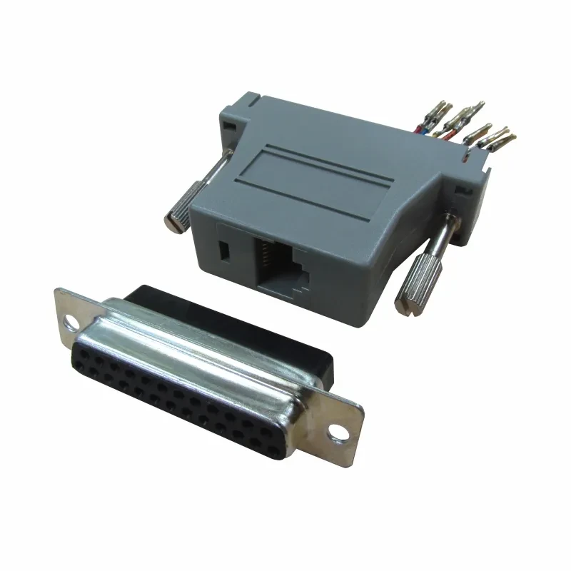 RJ45 Jack to Crimp DB25 Socket Modular Adapter